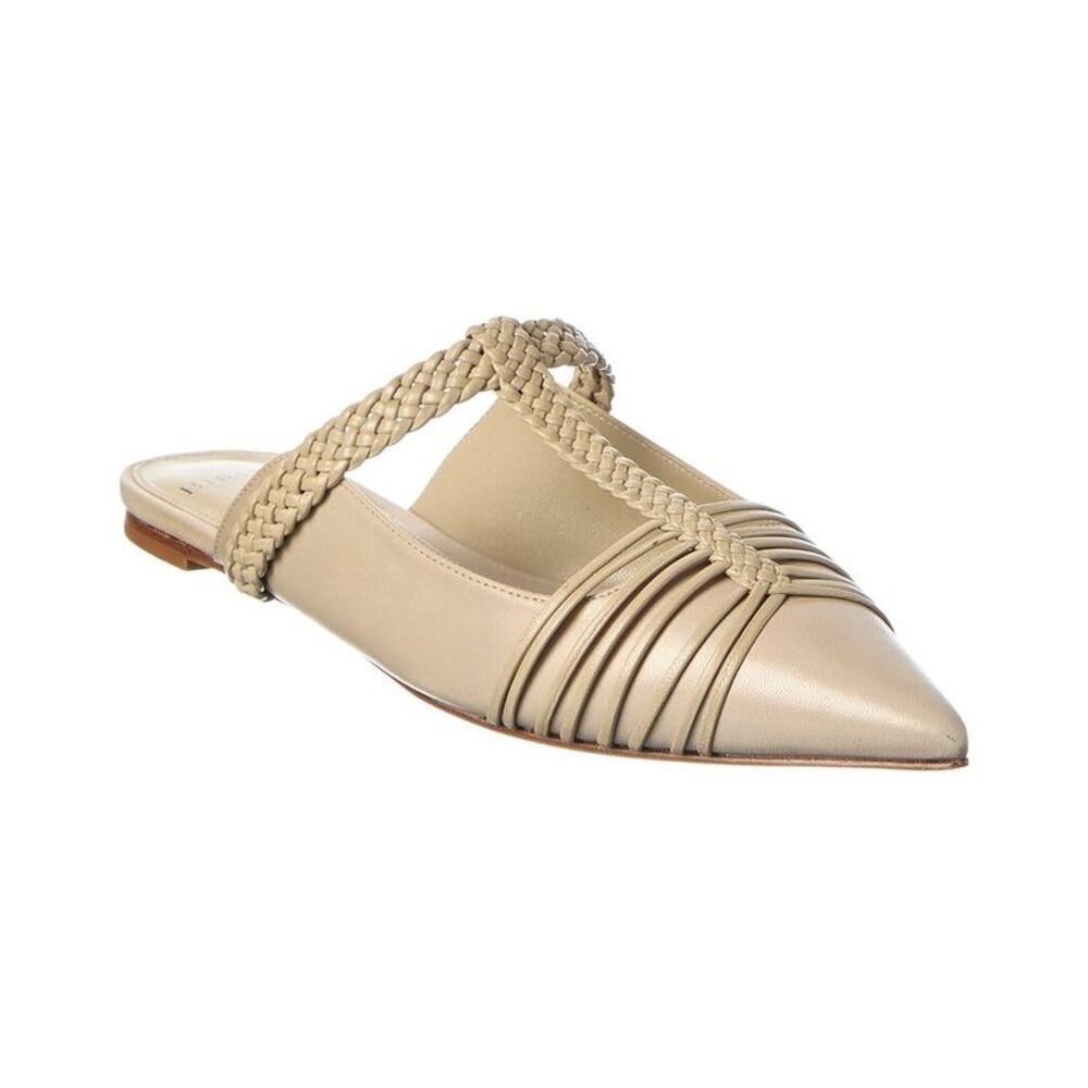 Alexandre Birman  Nessa Woven Leather Flat, Beige
